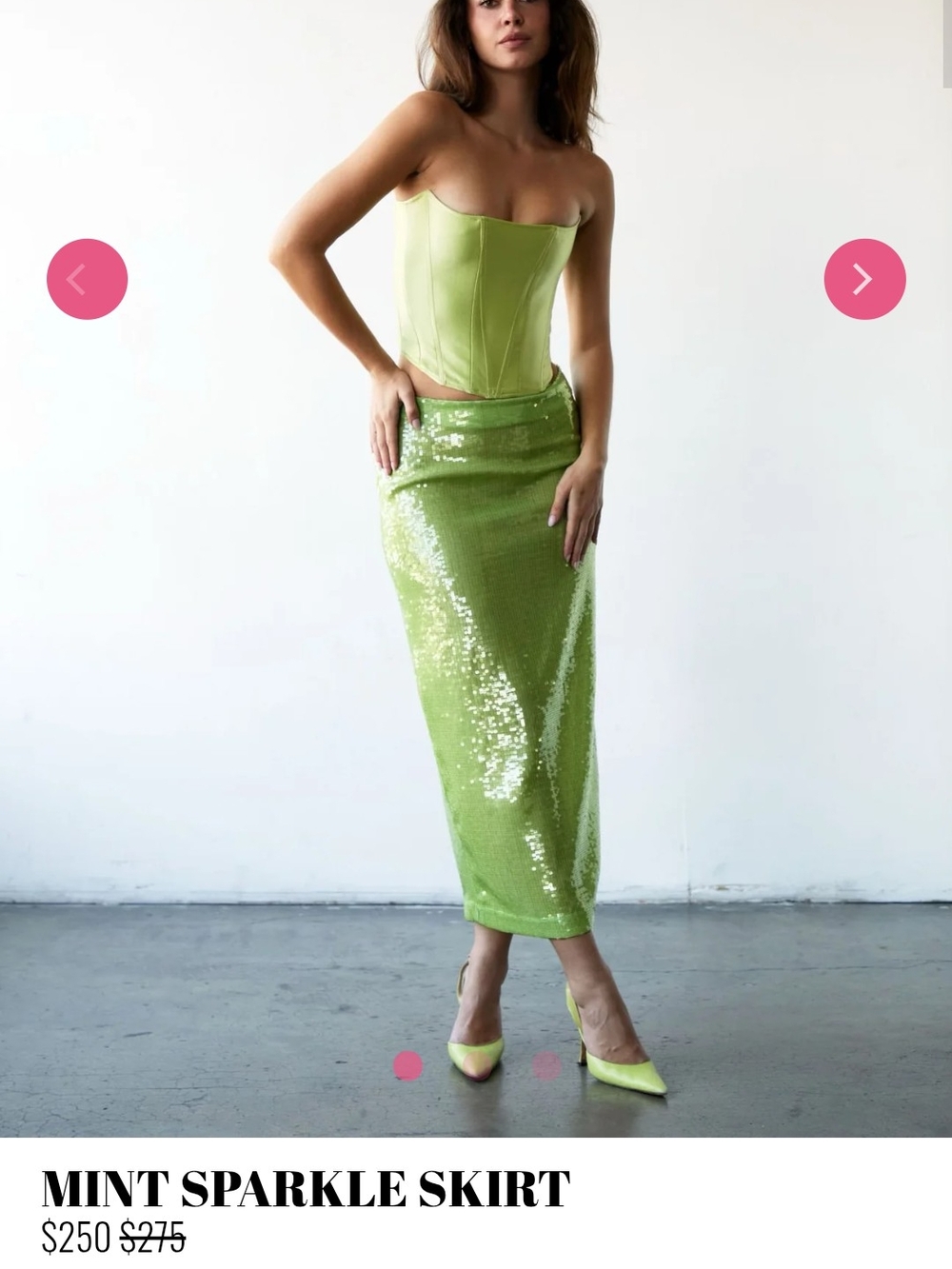 Rezek Studio Mint Sparkle Skirt